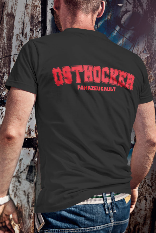Men_T-Shirt Schwarz_Logo Rot Mittel_Back