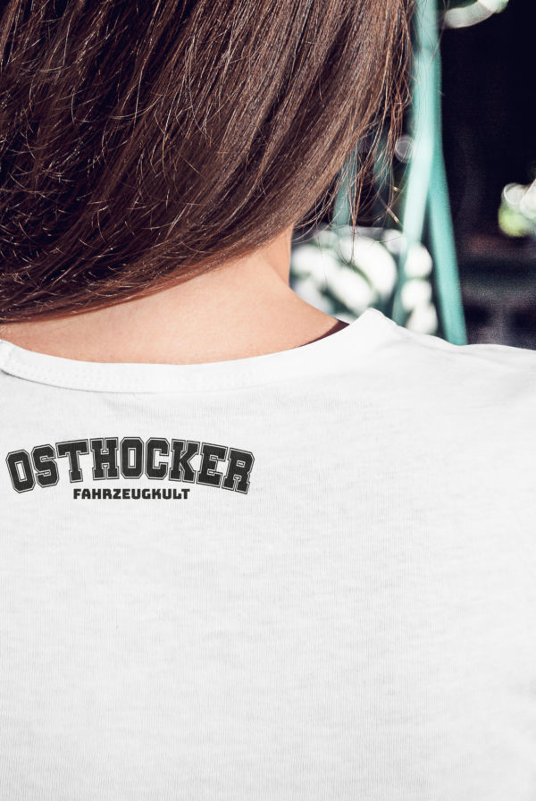 Damen T-Shirt Weiss mit Druck klein hinten